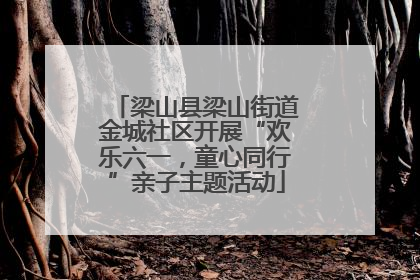 梁山县梁山街道金城社区开展“欢乐六一，童心同行”亲子主题活动