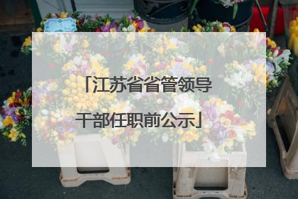江苏省省管领导干部任职前公示