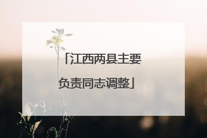 江西两县主要负责同志调整