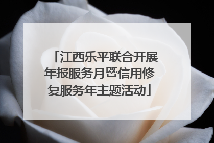 江西乐平联合开展年报服务月暨信用修复服务年主题活动