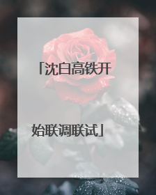 沈白高铁开始联调联试