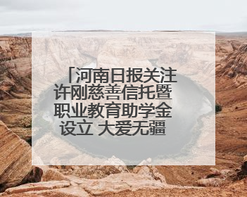 河南日报关注许刚慈善信托暨职业教育助学金设立 大爱无疆 泽被学子