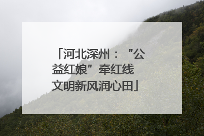 河北深州：“公益红娘”牵红线 文明新风润心田