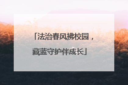 法治春风拂校园，藏蓝守护伴成长