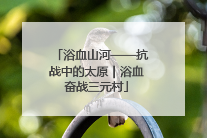 浴血山河——抗战中的太原｜浴血奋战三元村