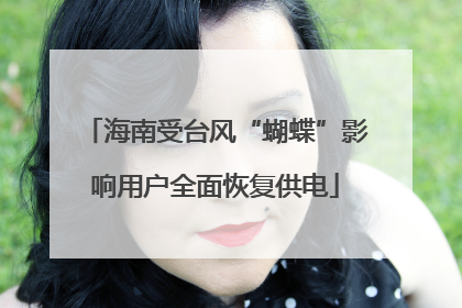 海南受台风“蝴蝶”影响用户全面恢复供电