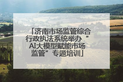 济南市场监管综合行政执法系统举办“AI大模型赋能市场监管”专题培训