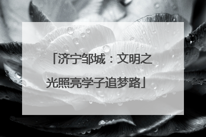 济宁邹城：文明之光照亮学子追梦路