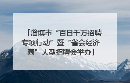 淄博市“百日千万招聘专项行动”暨“省会经济圈”大型招聘会举办