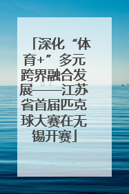 深化“体育+”多元跨界融合发展——江苏省首届匹克球大赛在无锡开赛