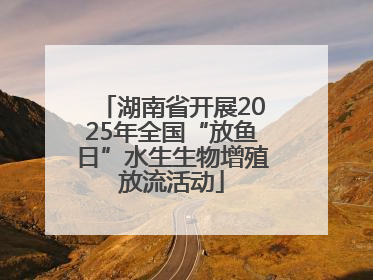 湖南省开展2025年全国“放鱼日”水生生物增殖放流活动