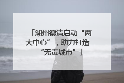 湖州德清启动“两大中心”，助力打造“无毒城市”