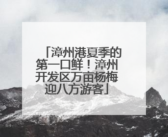 漳州港夏季的第一口鲜！漳州开发区万亩杨梅迎八方游客