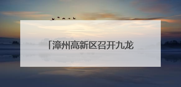 漳州高新区召开九龙江流域治理专题会
