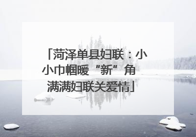 菏泽单县妇联：小小巾帼暖“新”角 满满妇联关爱情