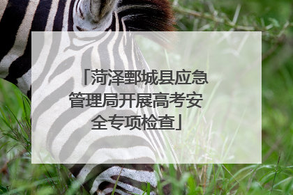 菏泽鄄城县应急管理局开展高考安全专项检查