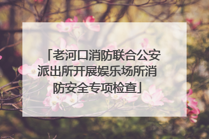 老河口消防联合公安派出所开展娱乐场所消防安全专项检查