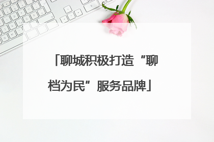 聊城积极打造“聊档为民”服务品牌