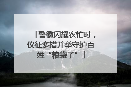 警徽闪耀农忙时，仪征多措并举守护百姓“粮袋子”