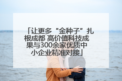 让更多“金种子”扎根成都 高价值科技成果与300余家优质中小企业精准对接