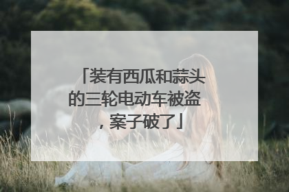 装有西瓜和蒜头的三轮电动车被盗，案子破了