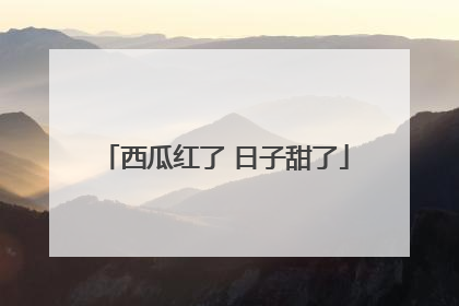 西瓜红了 日子甜了