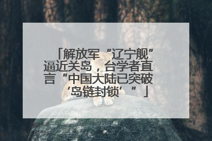 解放军“辽宁舰”逼近关岛，台学者直言“中国大陆已突破‘岛链封锁’”