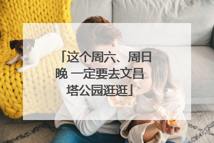 这个周六、周日晚 一定要去文昌塔公园逛逛