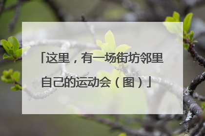 这里，有一场街坊邻里自己的运动会（图）