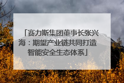 赛力斯集团董事长张兴海：期望产业链共同打造智能安全生态体系
