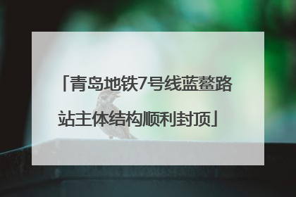 青岛地铁7号线蓝鳌路站主体结构顺利封顶