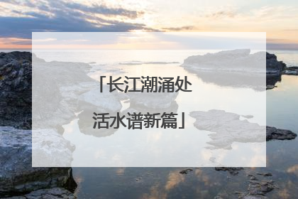 长江潮涌处 活水谱新篇