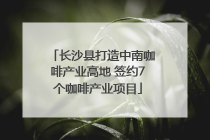 长沙县打造中南咖啡产业高地 签约7个咖啡产业项目