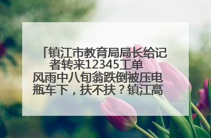 镇江市教育局局长给记者转来12345工单 风雨中八旬翁跌倒被压电瓶车下，扶不扶？镇江高职学子选择令人钦佩
