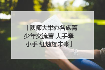 陕师大举办各族青少年交流营 大手牵小手 红烛耀未来