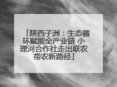 陕西子洲:生态循环赋能全产业链 小理河合作社走出联农带农新路径