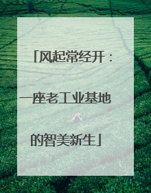 风起常经开：一座老工业基地的智美新生
