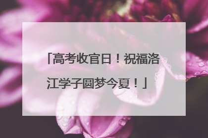 高考收官日！祝福洛江学子圆梦今夏！