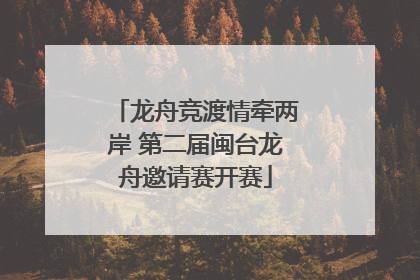 龙舟竞渡情牵两岸 第二届闽台龙舟邀请赛开赛