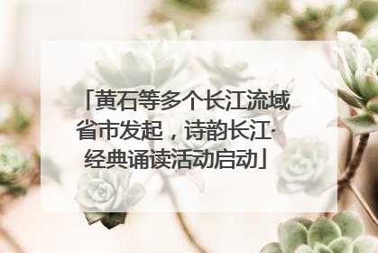 黄石等多个长江流域省市发起，诗韵长江·经典诵读活动启动