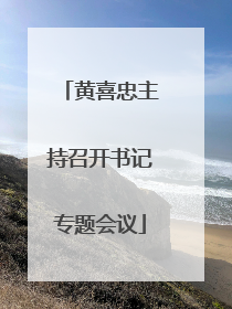 黄喜忠主持召开书记专题会议