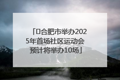 ﻿合肥市举办2025年首场社区运动会 预计将举办10场