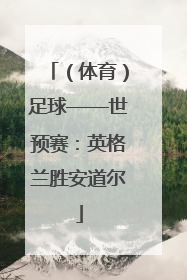 （体育）足球——世预赛：英格兰胜安道尔