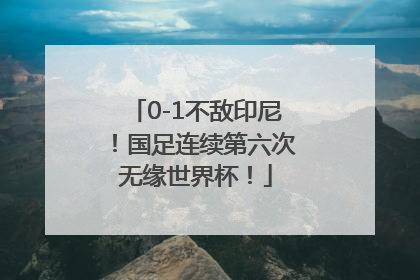 0-1不敌印尼！国足连续第六次无缘世界杯！