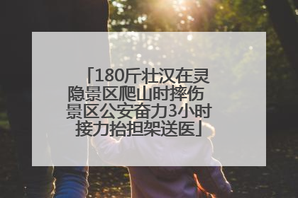 180斤壮汉在灵隐景区爬山时摔伤 景区公安奋力3小时接力抬担架送医