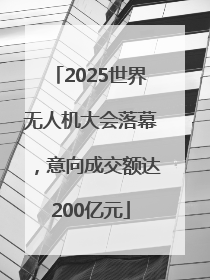 2025世界无人机大会落幕，意向成交额达200亿元