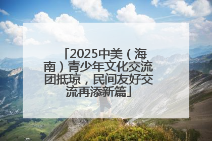 2025中美（海南）青少年文化交流团抵琼，民间友好交流再添新篇
