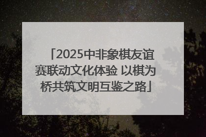 2025中非象棋友谊赛联动文化体验 以棋为桥共筑文明互鉴之路