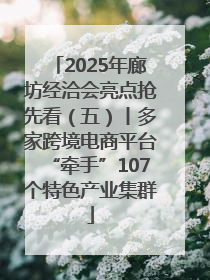 2025年廊坊经洽会亮点抢先看（五）丨多家跨境电商平台“牵手”107个特色产业集群
