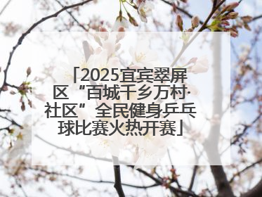 2025宜宾翠屏区“百城千乡万村·社区”全民健身乒乓球比赛火热开赛